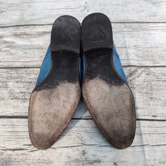 John Fluevog The Gateways Blue Leather Brogue Oxford Dress Shoes – Men’s 10.5 - Picture 10 of 12